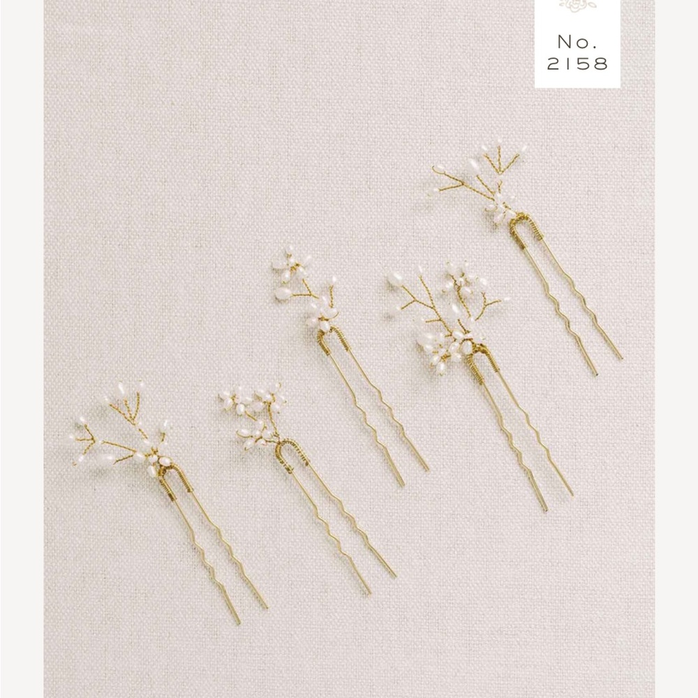 Brand New Twigs and Honey Freshwater Pearl Hair Pins set of 5